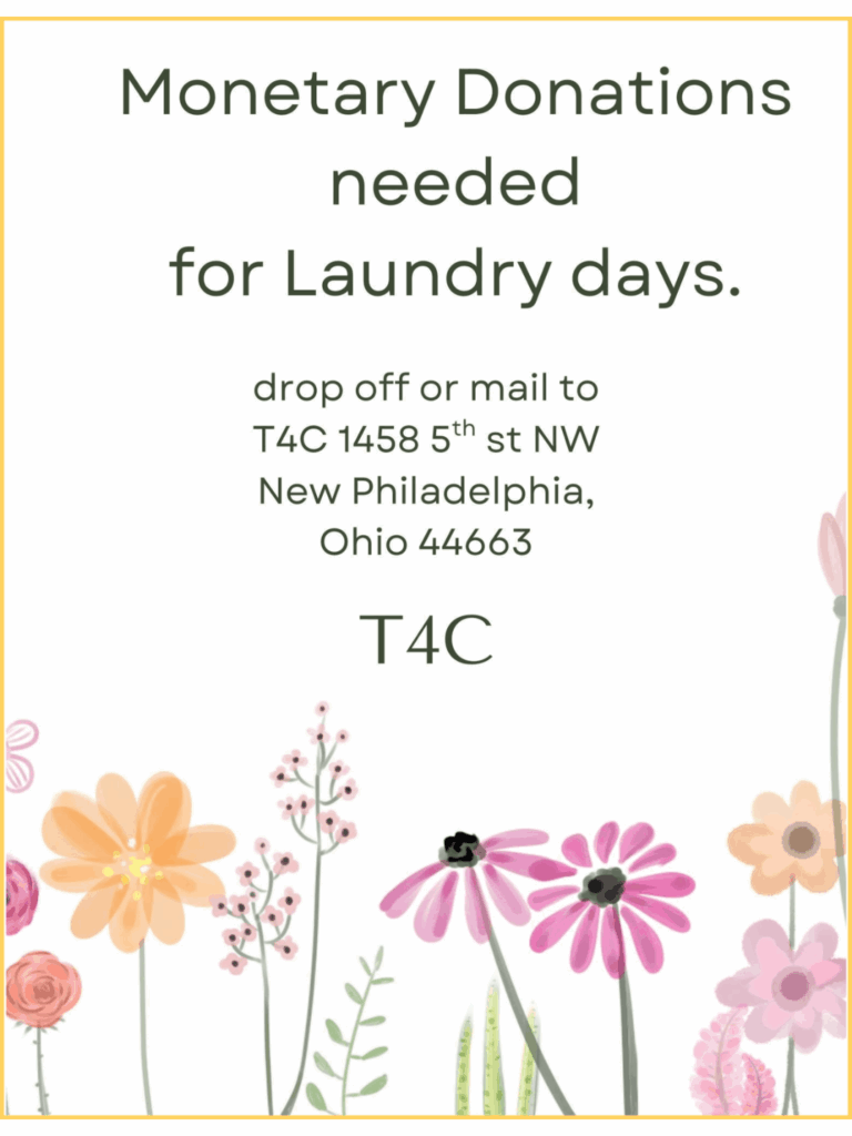 Laundry Days Quarter Donation Drive